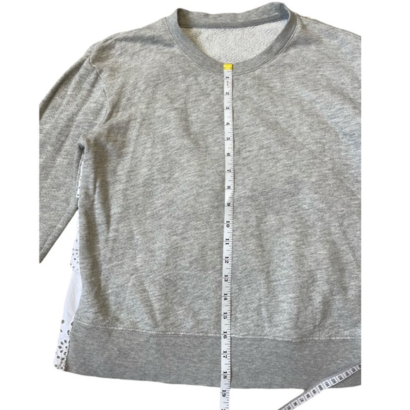 Joie from Revolve - Devra Gray White Sweater, Embroidered Back Detail - Small - Picture 9 of 15